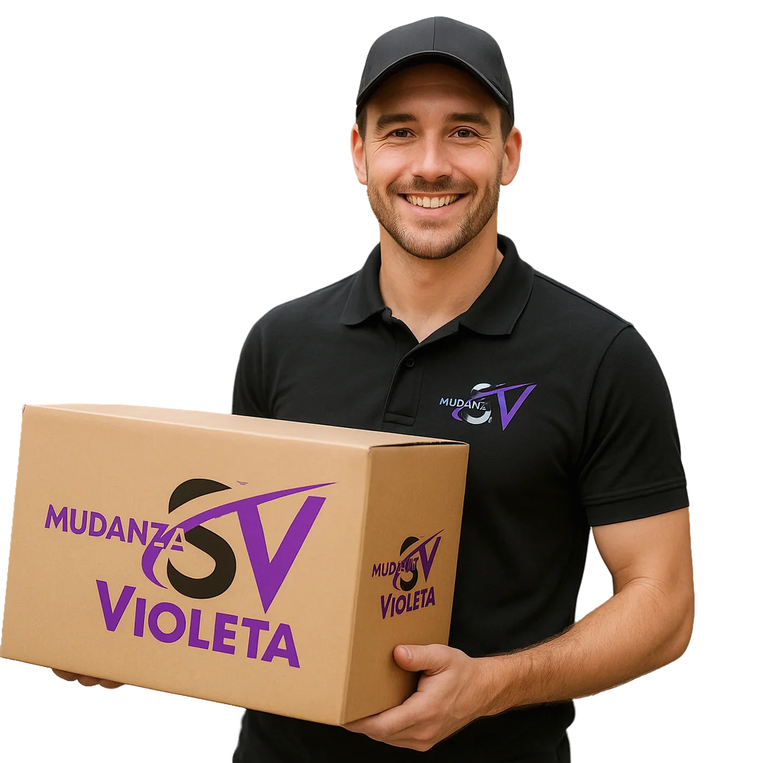 Barcelona Mudanzas operario de mudanzas violeta Barcelona Mudanzas operario de mudanzas violeta