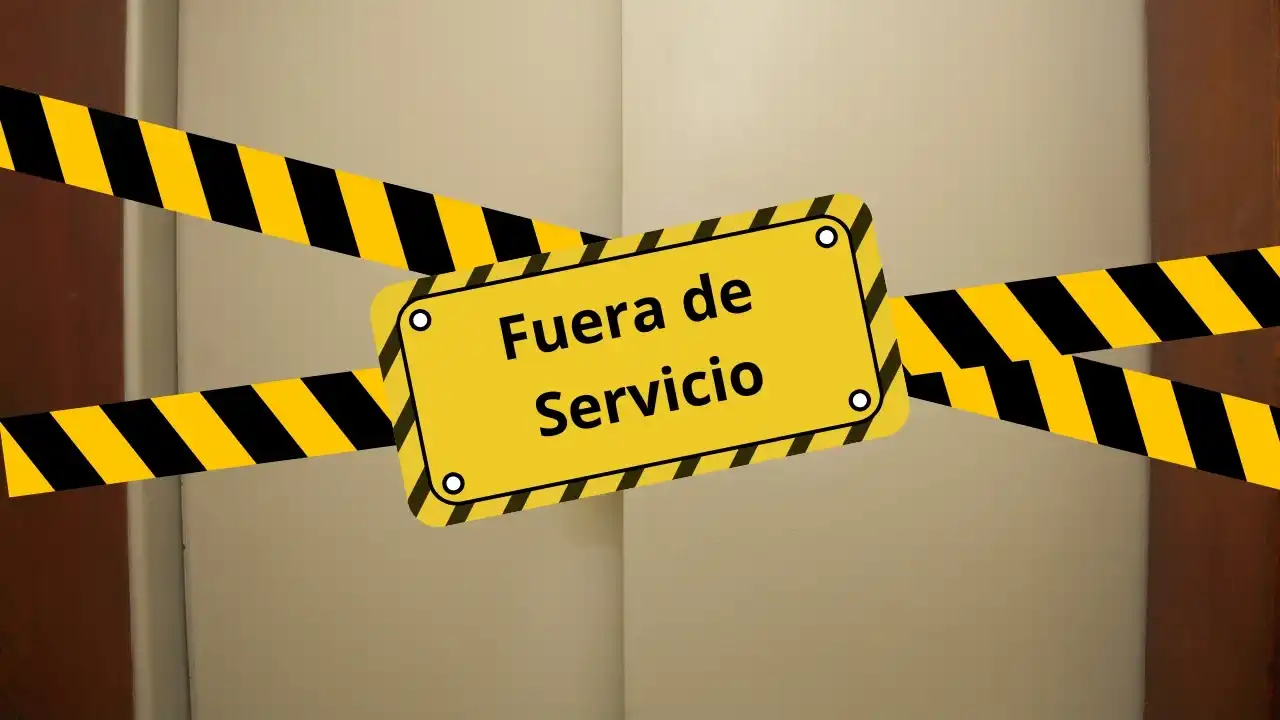 Ascensor fuera de servicio en mudanza