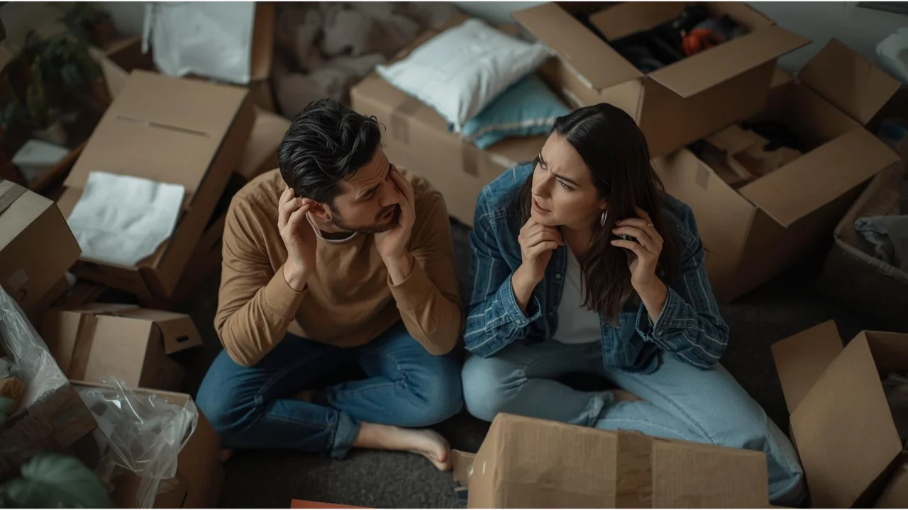 pareja discutiendo por estres