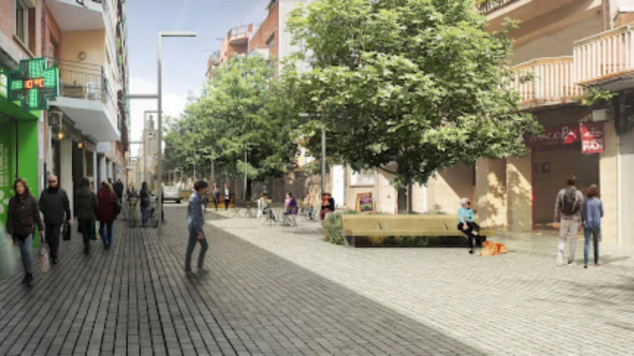 calle peatonal en Sant Cugat