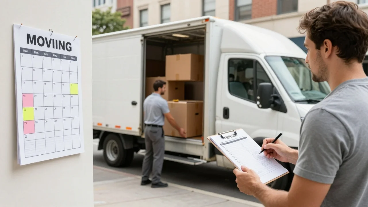 Organización del día de permiso para realizar una mudanza